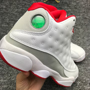 Air Jordan 13 White and Red High-Top Sneakers
