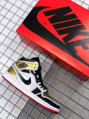 Jordan Air Jordan 1 Mid Edison Chen White Black Gold Sneakers