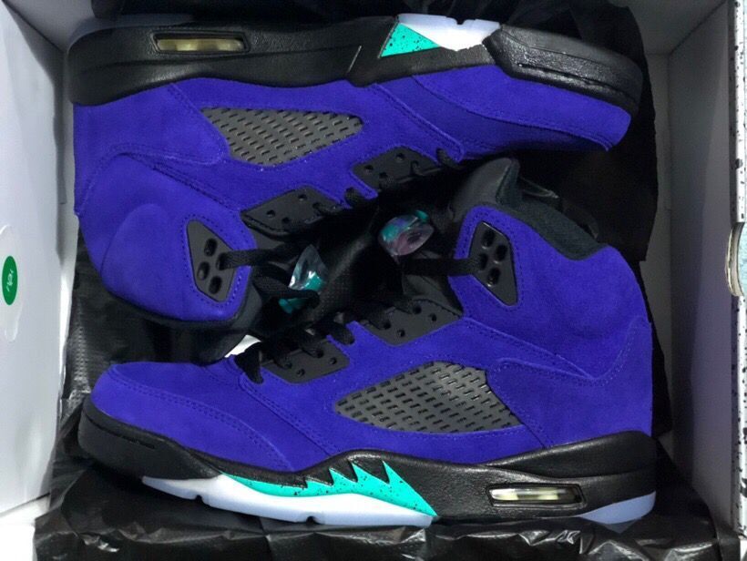 Jordan 5 Retro Sneakers Purple Black