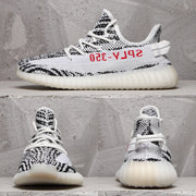 Yeezy 350 V2 Black and White Knit Sneakers