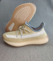 Yeezy Boost 350 V2 Reflective Knit Sneakers in Beige