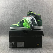 Air Jordan 1 Mid Fluorescent Green Sneakers 554724-330