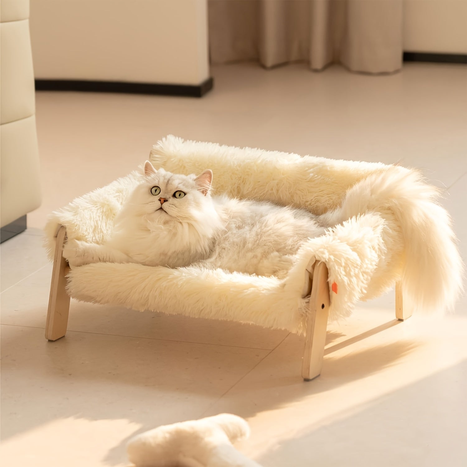 Polyester Cat Bed Multifunctional Cat Bed and Climbing Frame | Detachable Pet Sofa Bed in Mixed Colors, Polyester Fiber, Cat Furniture Bed