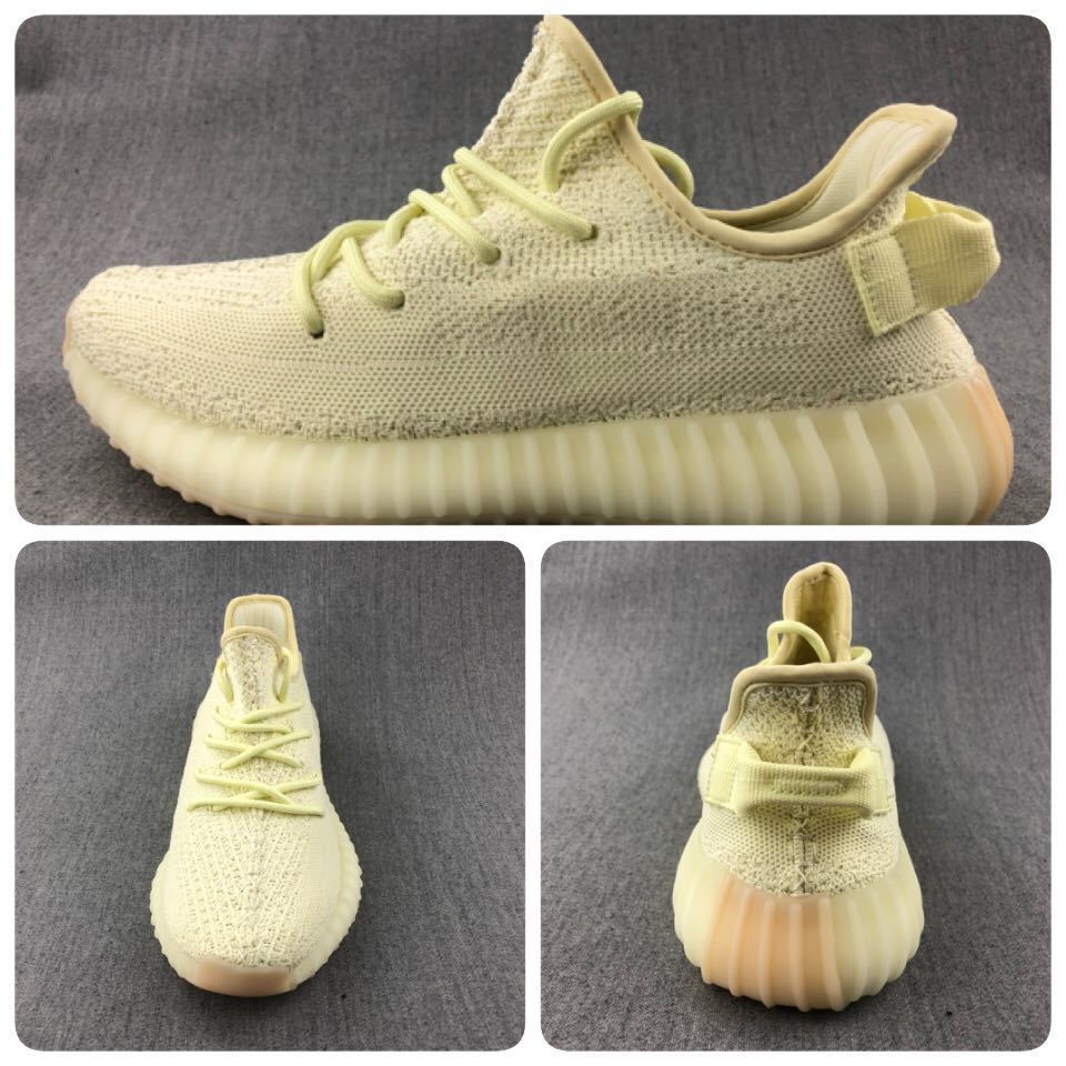 Yeezy 350 V2 Knit Sneakers in Cream