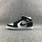 Air Jordan 1 Mid Sneakers Black White Mint BQ6931-103