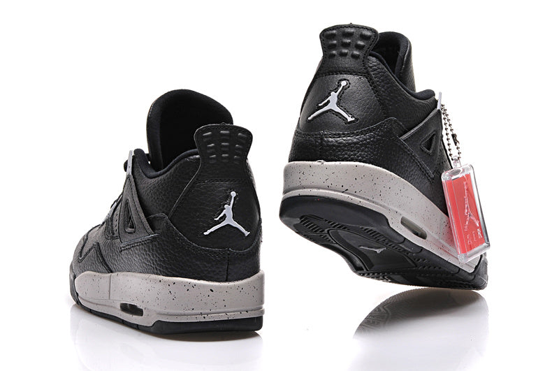 Air Jordan 4 Oreo Black and Grey Basketball Shoes 314254-003
