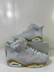Jordan Air Jordan 6 High Sneakers White Gold Glacier Blue DQ4914-074