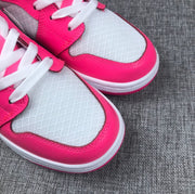 Air Jordan 1 Mid White Pink Sneakers 555112-611