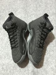 Air Jordan 12 High-Top Sneakers in Black and Grey