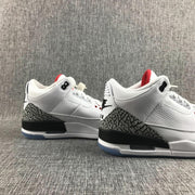 Jordan Air Jordan 3 White Cement Sneakers with Translucent Blue Sole
