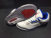Air Jordan 3 White Blue High-Top Sneakers