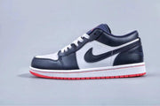 Jordan 1 Low Midnight Navy White Red Sneakers