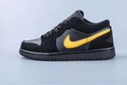 Jordan 1 Low Black and Yellow Sneakers 071