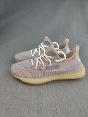 Yeezy 350 V2 Knit Sneakers in Gray and Cream