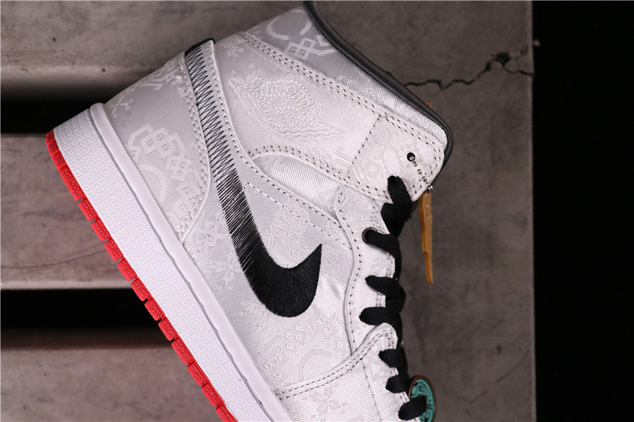 Air Jordan 1 Mid Edison Chen White Silk CU2804-100 Sneakers