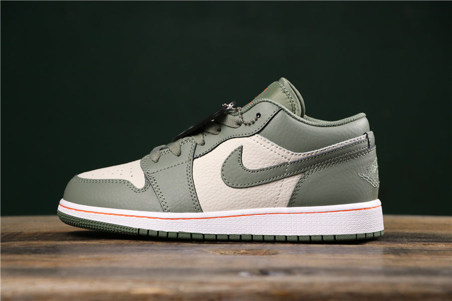 High-Top Sneakers in Sage Green and White