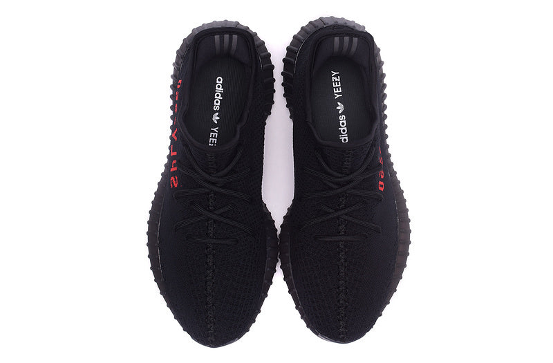 Yeezy 350 V2 Black Knit Low-Top Sneakers