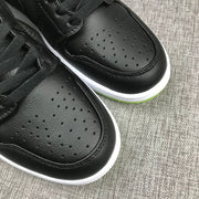 Jordan 1 High Strap Black and Fluorescent Green Sneaker 364770-007
