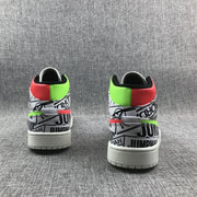 Jordan Air Jordan 1 Mid Graphic Sneakers Black White