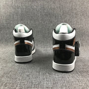 Air Jordan 1 High Black, White and Bronze Sneakers