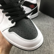 Jordan 1 Mid Reverse Black Toe Black and White Sneakers BQ6472-101