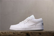 Jordan 1 Low White Basketball Sneakers 553560-101