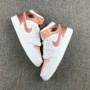 Jordan 1 Mid Rose Gold Silk Women's Sneakers 555112-190