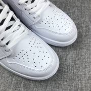 Air Jordan 1 Mid White Red Sneakers 554724-116