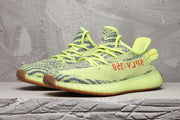 Yeezy Boost 350 V2 Sneakers in Lime Green and Brown