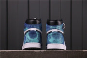 Air Jordan 1 High Tie-Dye Sneakers Blue Black White