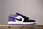 Jordan 1 Low Black White Purple 553558-125