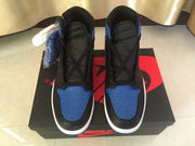 Jordan 1 High Black and Royal Blue Sneakers