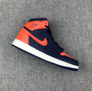 Air Jordan 1 Mid Blue Orange Sneakers AH7389-408