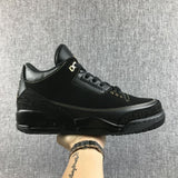 Air Jordan 3 BHM Black and Metallic Gold High-Top Sneakers