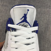 Jordan Air Jordan 4 Sneakers in White, Black and Blue
