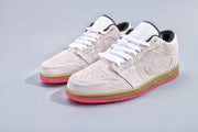 Jordan 1 Low White Pink Gum Sole Sneakers