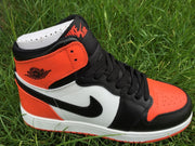 Jordan 1 High Women's Black Orange White Sneakers
