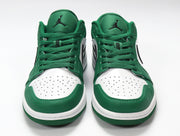 Jordan 1 Low White and Green Sneakers 553558-301