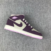 Air Jordan 1 Mid GS Sneakers White Purple Pink