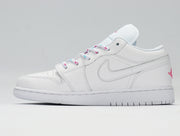 Jordan Air Jordan 1 Low White and Pink Sneakers