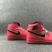 Air Jordan 1 Mid Sneakers Pink Black Volt AQ9131-600