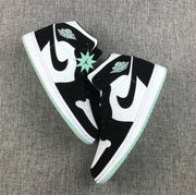 Air Jordan 1 Mid Sneakers Black White Mint BQ6931-103