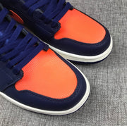 Air Jordan 1 Mid Blue Orange Sneakers AH7389-408