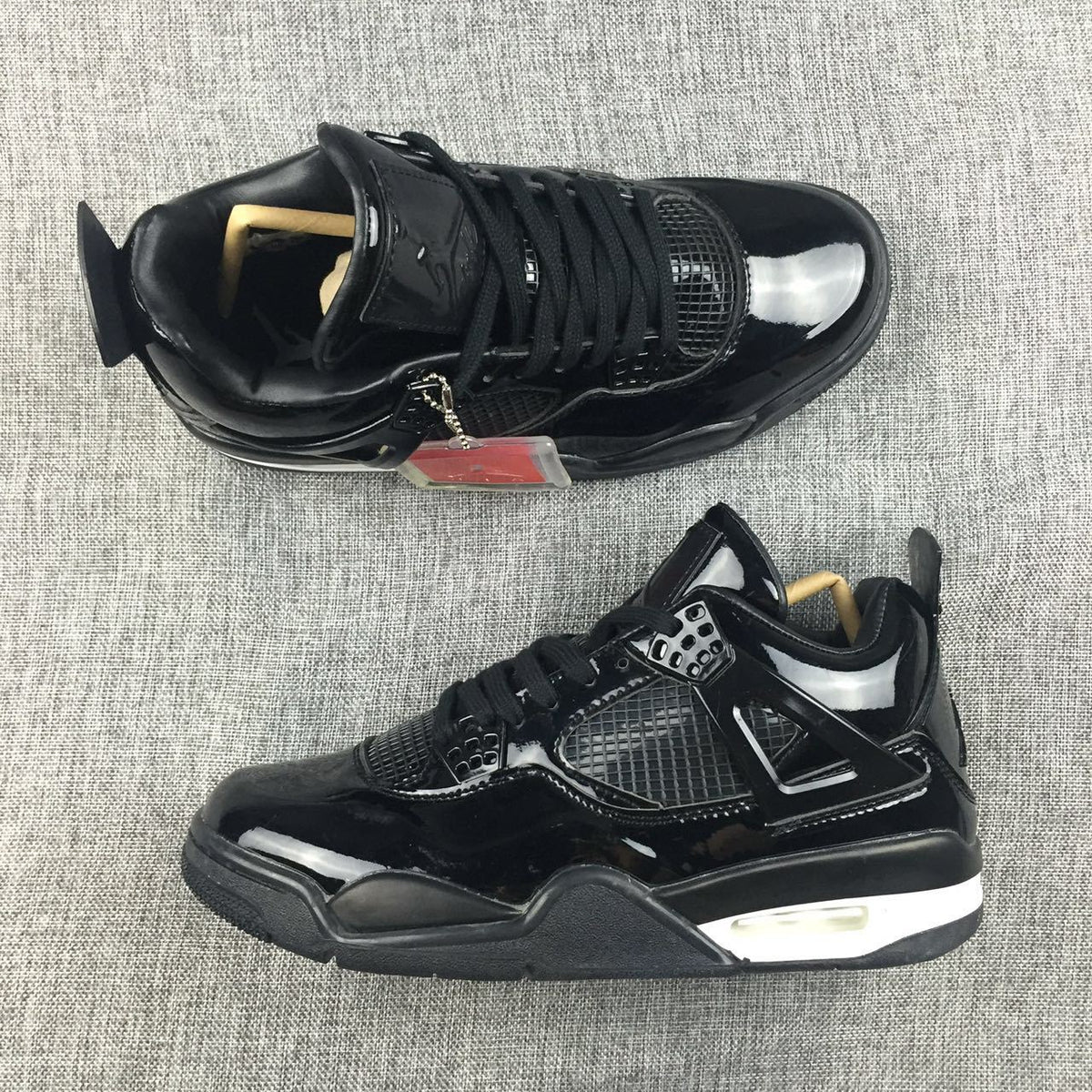 Jordan Air Jordan 4 Black Glossy Sneakers