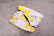 Jordan Air Jordan 1 High Off-White UNC White Yellow Sneakers