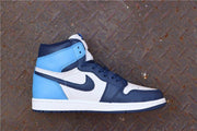 Air Jordan 1 Retro High OG Blue and White Sneakers