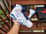 Jordan Air Jordan 6 Tie-Dye White Blue Pink Sneakers