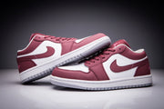 Jordan Air Jordan 1 Low Sneakers White and Burgundy