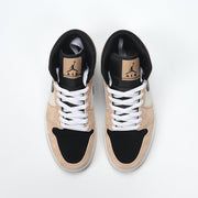 Jordan 1 Low BQ6472-800 Tan and Black Sneakers
