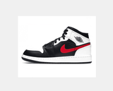 Jordan 1 Mid Red Eye Panda Black Red White 554725-075